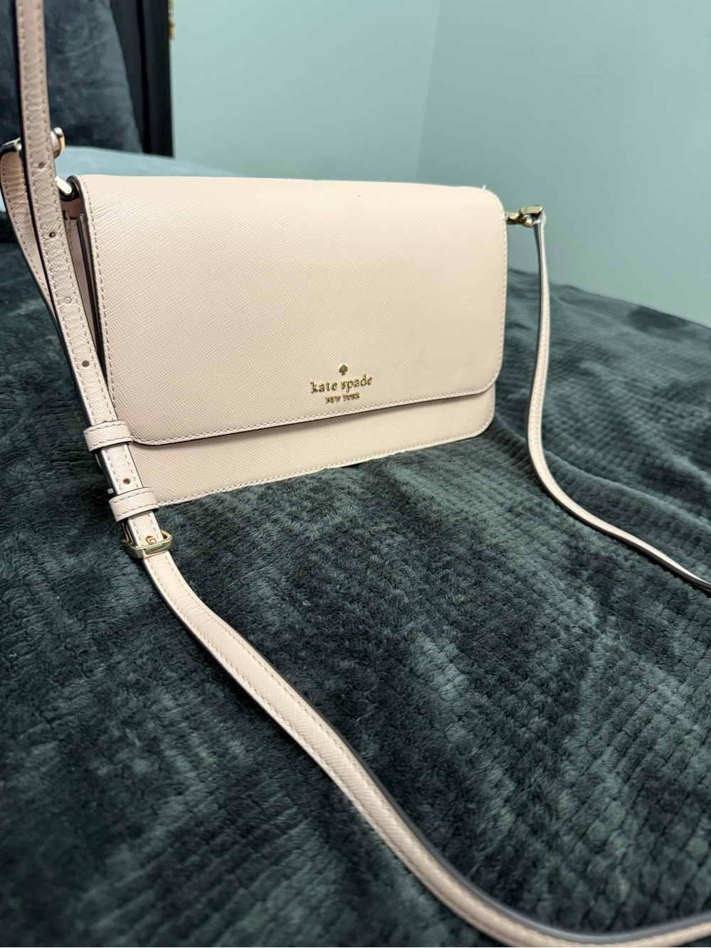 kate spade Blush Pink Saffiano Leather Crossbody Bag